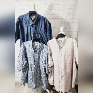 Duluth Trading Co. Mens Armachillo Button Down Plaid Shirts Bundle of 3 Size 4X